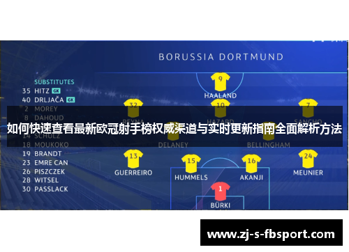 如何快速查看最新欧冠射手榜权威渠道与实时更新指南全面解析方法